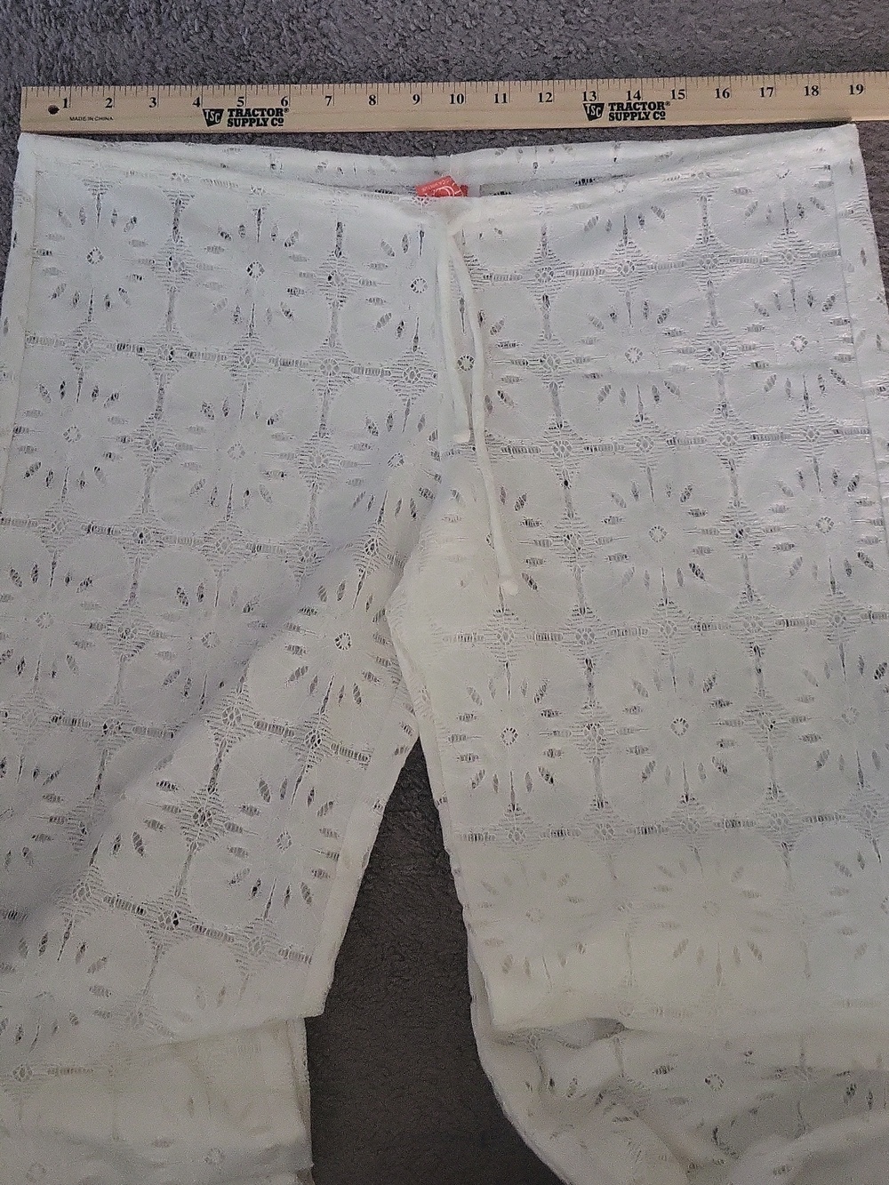Becca Las Colinas White Cover-Up Lace See Throgh Cut Sides Pants - Picture 5 of 5